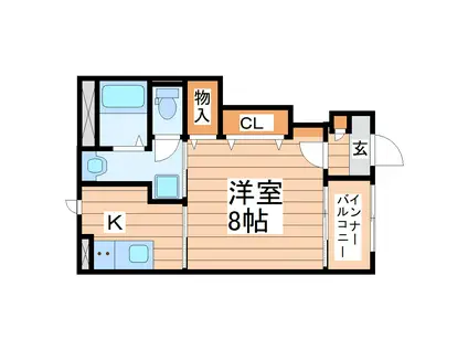 MAISON SAKURA B(1K/1階)の間取り写真