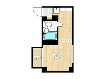 東武練馬IMAハウス(1K/3階)の間取り写真