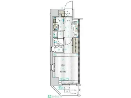 ベルグレード亀戸(1K/2階)の間取り写真