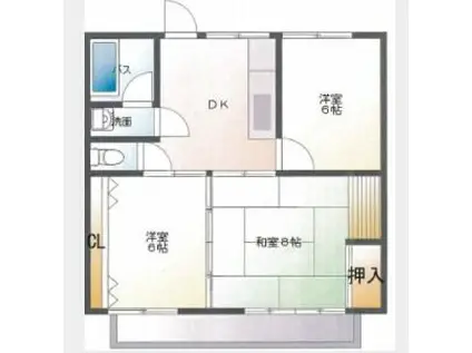 サンコーハイツ(3DK/1階)の間取り写真