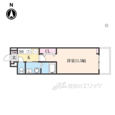 たばさはうすⅡ(1K/3階)の間取り写真