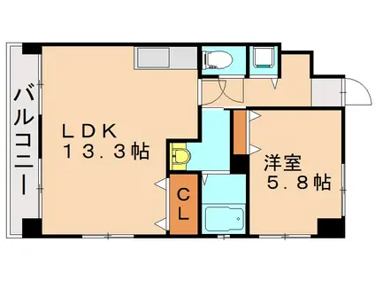 ライオンズマンション青山第3(1LDK/1階)の間取り写真