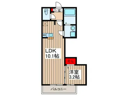 レジコスタ(1LDK/3階)の間取り写真
