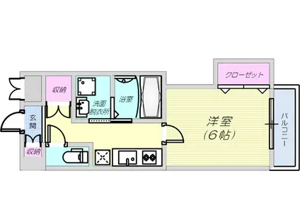 サンシャインハイツ(1K/4階)の間取り写真