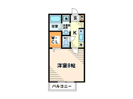 メゾンルミエール 当社管理物件(1K/1階)の間取り写真