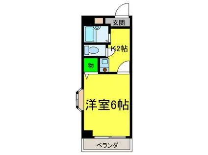 エミエール堺(1K/2階)の間取り写真