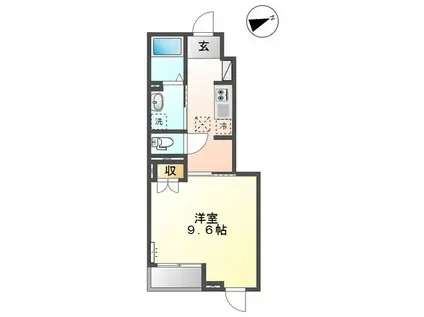 リオグランデ早稲田(1K/1階)の間取り写真