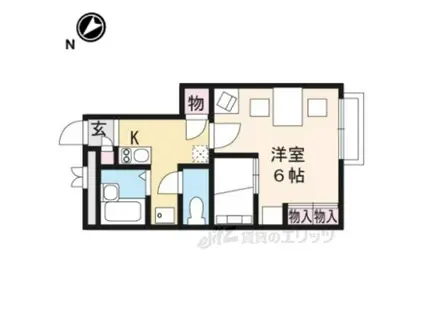 レオパレス野洲(1K/1階)の間取り写真