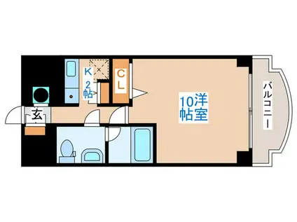 エステトーワ(1K/5階)の間取り写真