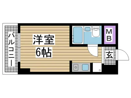 コスモプラザ三宮(ワンルーム/7階)の間取り写真