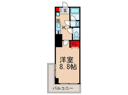 SKビルIII(1K/3階)の間取り写真