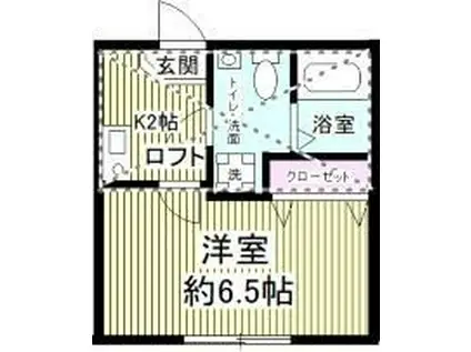フローライト日吉(1K/2階)の間取り写真