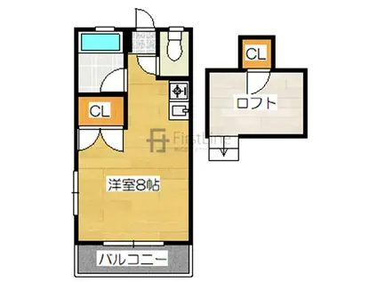 カーサ・マリエラ(ワンルーム/1階)の間取り写真