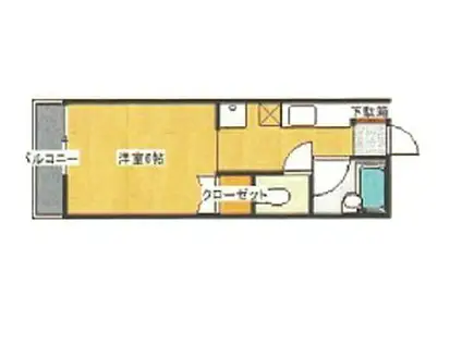 コーポフレンド2-A(ワンルーム/2階)の間取り写真