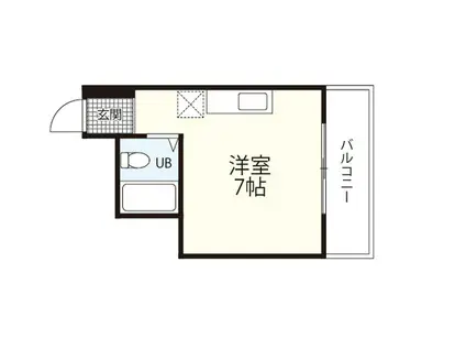 建都ビル(ワンルーム/4階)の間取り写真