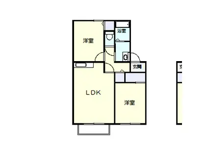シャルマンA(2LDK/2階)の間取り写真