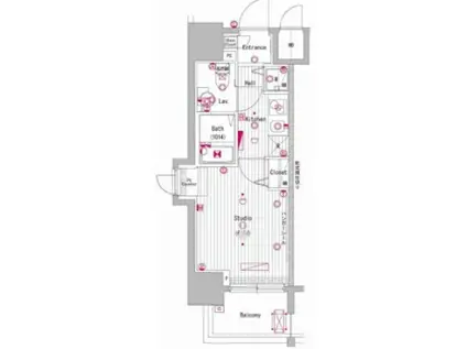 グランド・ガーラ大森(1K/2階)の間取り写真