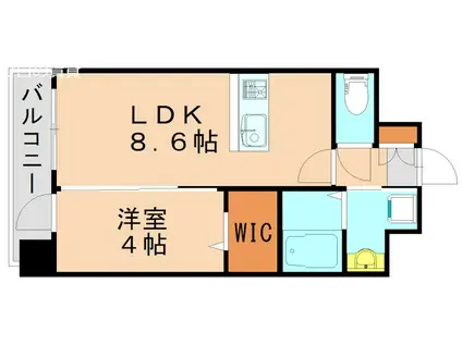 デザイナーズ ざ・片野(1LDK/7階)の間取り写真
