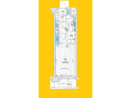 メインステージ横濱真金町(1LDK/3階)の間取り写真