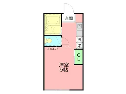 カフー茅ヶ崎(ワンルーム/1階)の間取り写真
