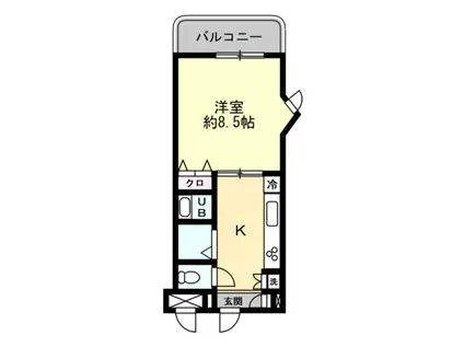 トレステーラ賀来II(1K/4階)の間取り写真