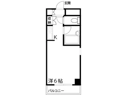 エールプラザ牛浜駅前(ワンルーム/3階)の間取り写真