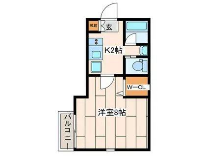 VILLEGE磯子I(1K/1階)の間取り写真