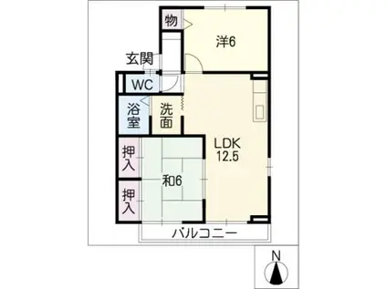 ブリーズI(2LDK/1階)の間取り写真