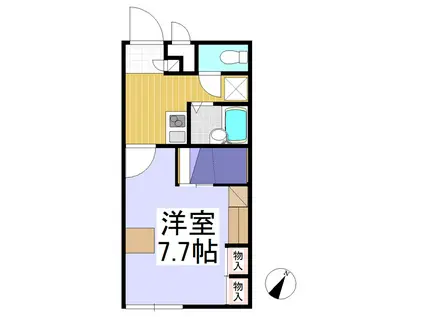 レオパレスフォレスト(1K/1階)の間取り写真