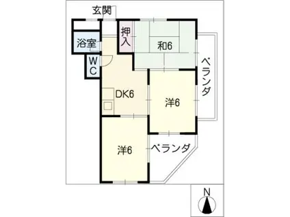 レジデンス品川(3DK/3階)の間取り写真