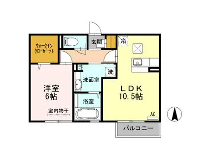 LE LIEN AJ II(1LDK/1階)の間取り写真
