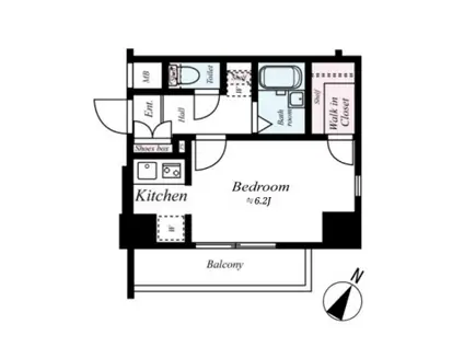 レピュア大塚(1K/5階)の間取り写真
