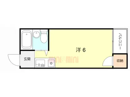 ルネッサ塚本(ワンルーム/5階)の間取り写真