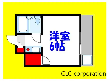 リバーサイド永田(ワンルーム/3階)の間取り写真