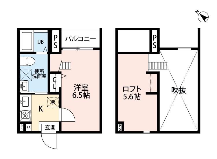 クレスト新富(1K/1階)の間取り写真
