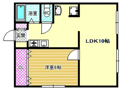 ハイツグレイス(1LDK/1階)の間取り写真