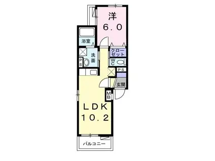グリーンライン 北山田駅(神奈川) 徒歩19分 3階建 築11年(1K/3階)の間取り写真