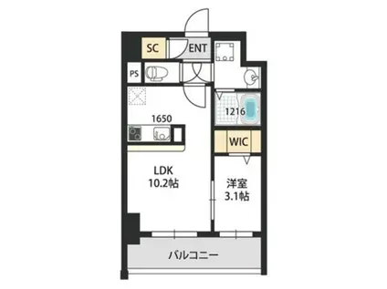 BERN GARDEN HAYASHIJI(1LDK/5階)の間取り写真