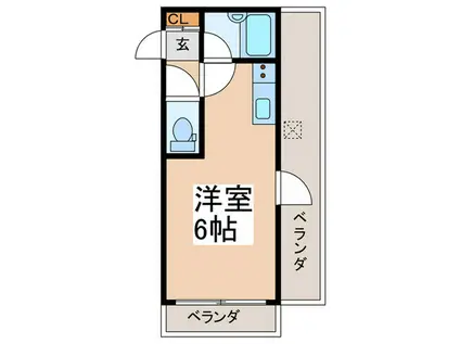 加藤ビルST綾乃(ワンルーム/2階)の間取り写真