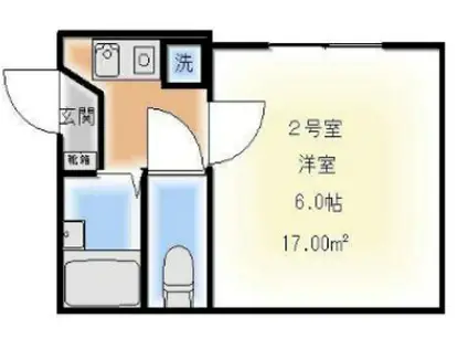 インスパイア墨田B館(1K/1階)の間取り写真
