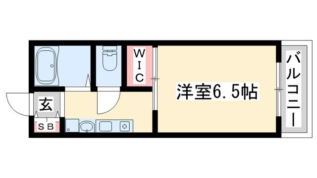 FLAT福井A棟(1K/1階)の間取り写真