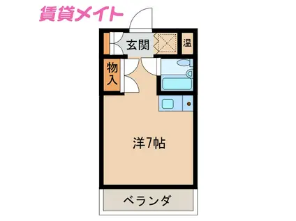 コーポ参宮(ワンルーム/3階)の間取り写真