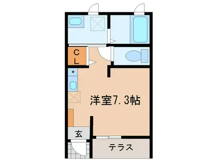 CROCCHIO(ワンルーム/1階)の間取り写真