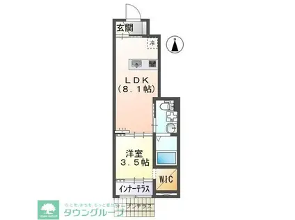 つくばエクスプレス 三郷中央駅 徒歩17分 2階建 築9年(1LDK/1階)の間取り写真