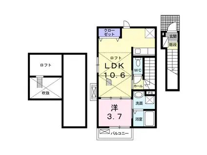 フラン コリーヌ(1LDK/2階)の間取り写真