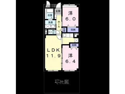 エターナル・インテンション(2LDK/1階)の間取り写真