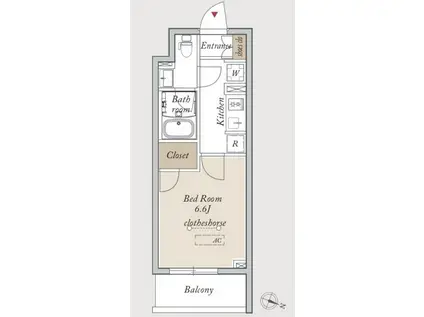 HF川口駅前レジデンス(1K/7階)の間取り写真