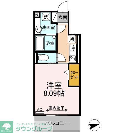地下鉄東山線 本陣駅 徒歩4分 3階建 築6年(1K/3階)の間取り写真