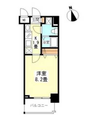 ガーラプレイス新宿御苑(1K/7階)の間取り写真
