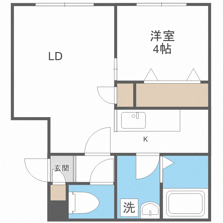 アステールN12(1LDK/3階)の間取り写真